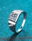 Moissanite Men Ring GRA Certified Diamond