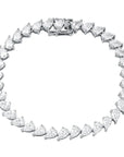 4x6mm Pear Moissanite Tennis Bracelet s925