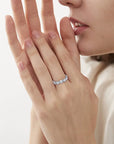 Round Cut Moissanite Ring 925